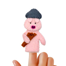 Load image into Gallery viewer, Felted Three Little Pigs &amp; Fox Finger Puppet Pack
