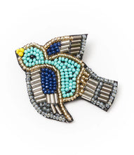 Load image into Gallery viewer, Bala Mani Beaded Bird Brooch Pin
