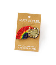 Load image into Gallery viewer, Bala Mani Beaded Rainbow Brooch Pin
