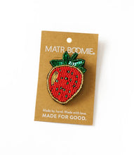 Load image into Gallery viewer, Bala Mani Beaded Strawberry Brooch Pin
