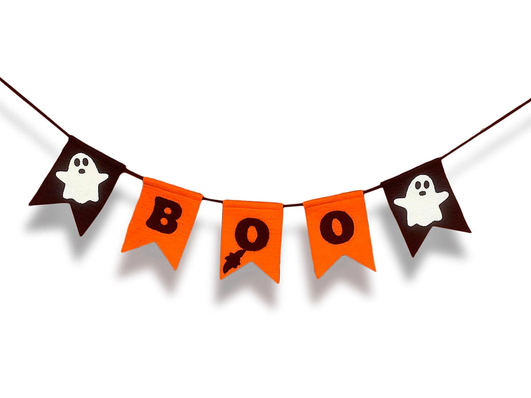 Halloween Boo Banner with Ghost