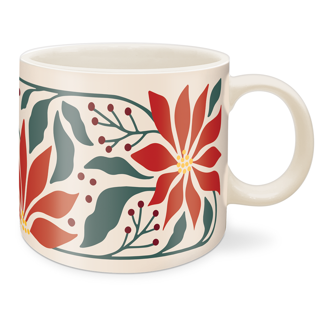 Winter Poinsettia Mug