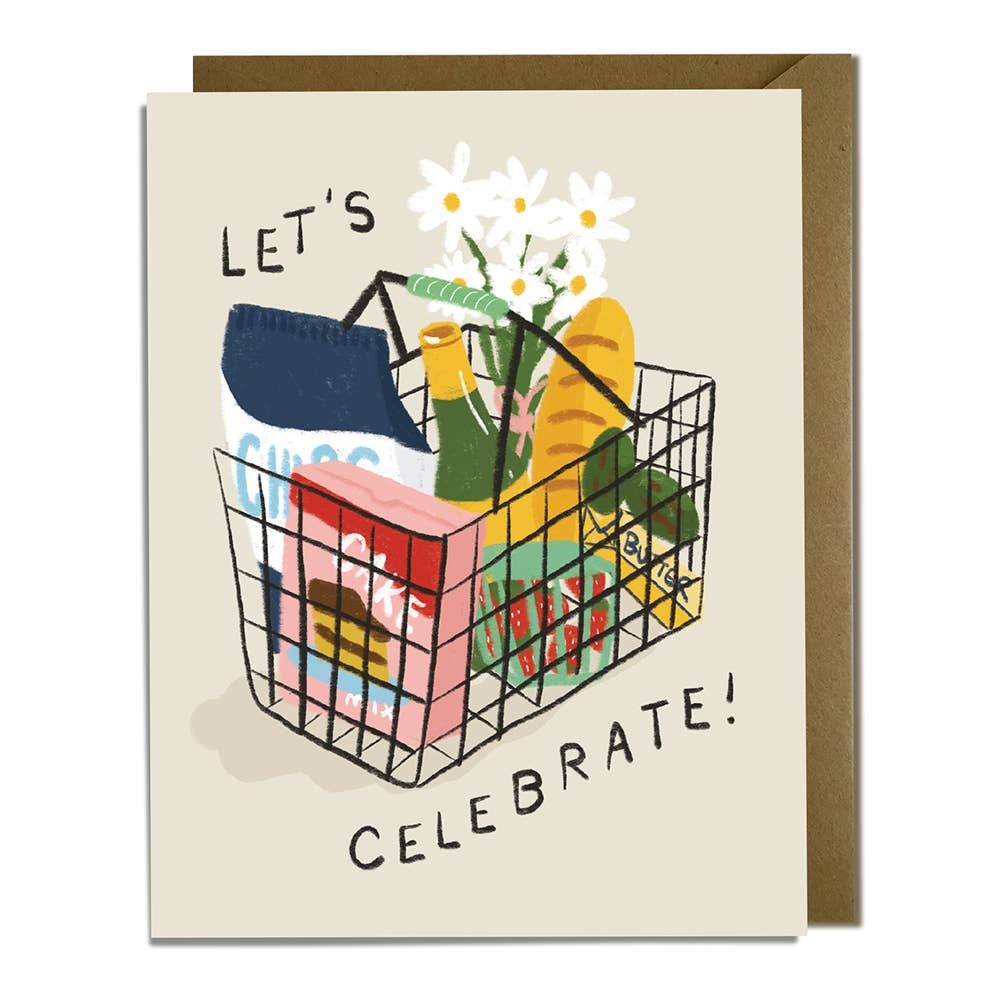 Let's Celebrate Market Basket Birthday Card