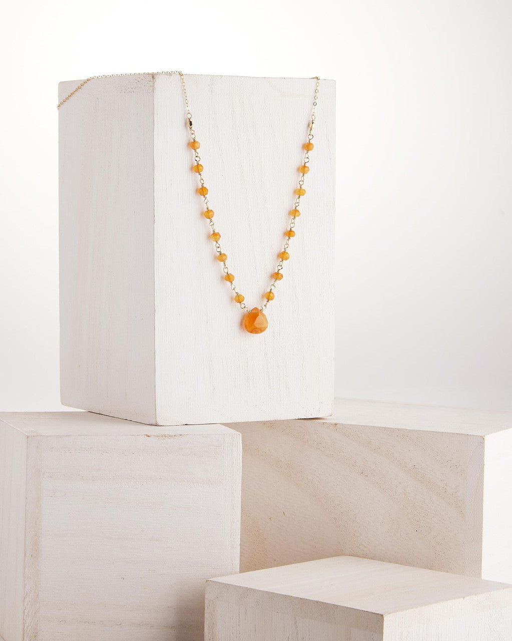 Carnelian Gold Chain Necklace