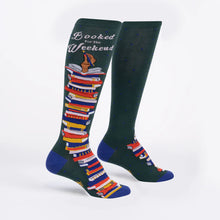 Load image into Gallery viewer, Booked for the Weekend Knee High Funky Socks
