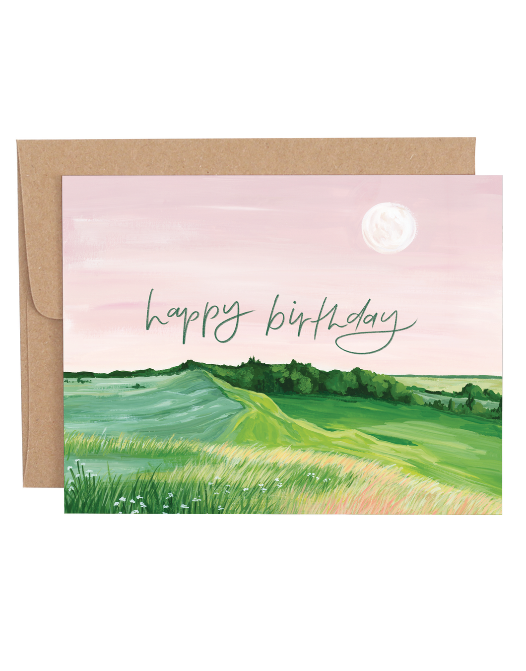 Pink Sky Birthday Card