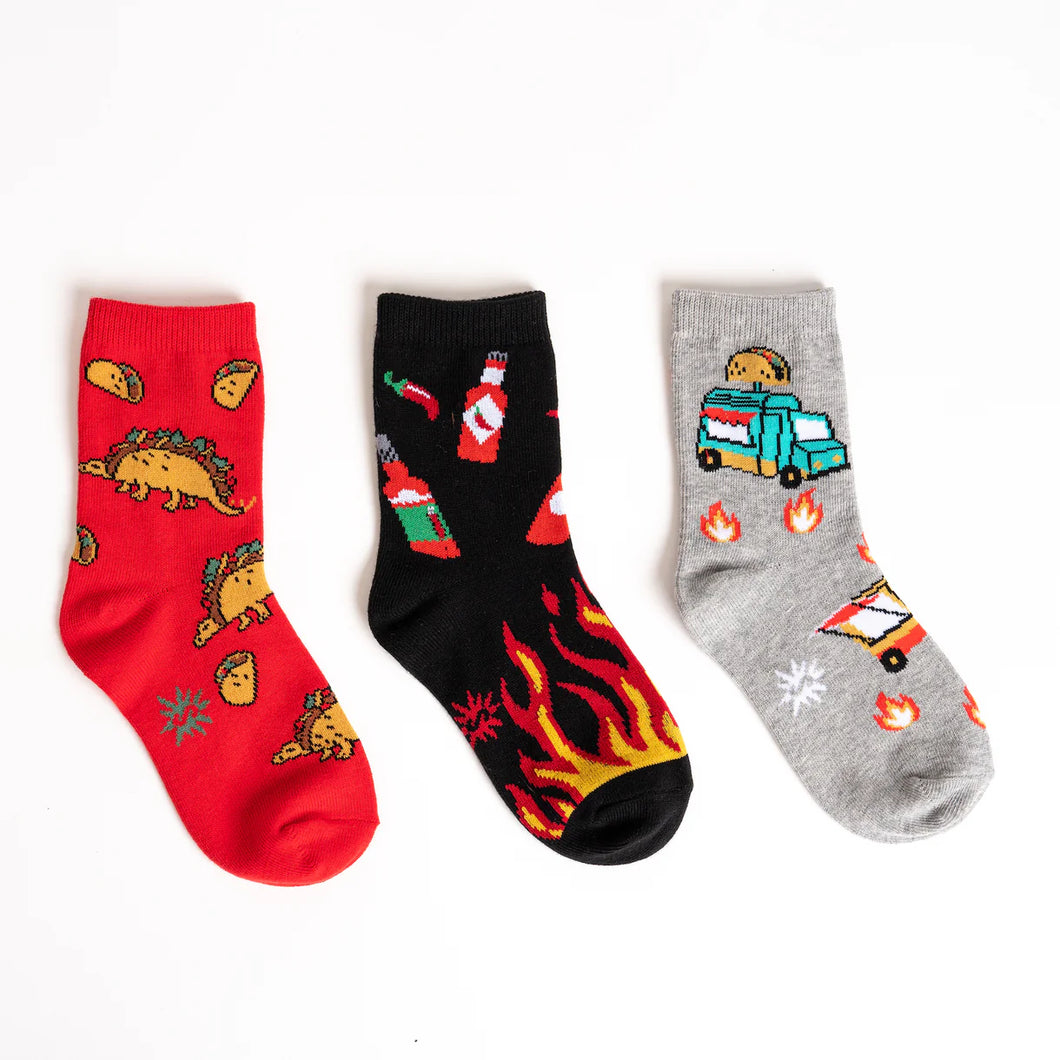 Tacosaurus Junior Crew Socks Pack