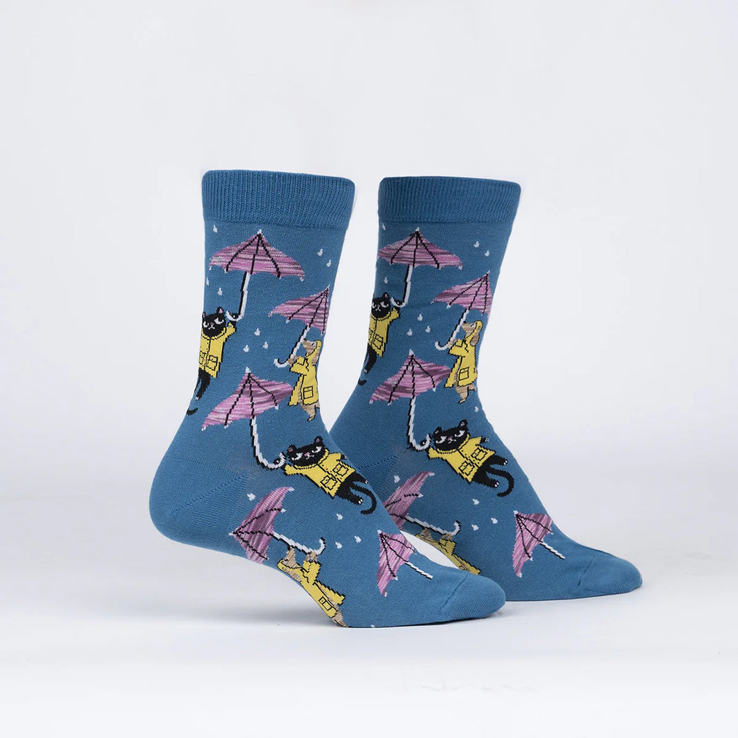 Petting in the Rain Women's Crew Socks