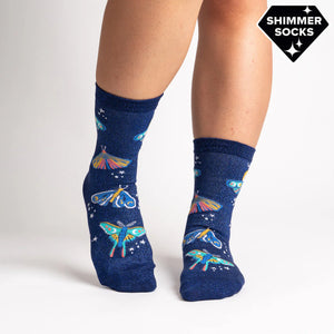 Moonlit Moth Women's Crew Socks