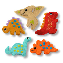 Load image into Gallery viewer, Felted Dino Finger Puppet Pack
