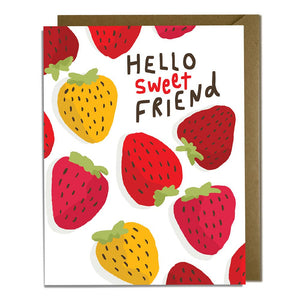 Strawberries Friendship Card