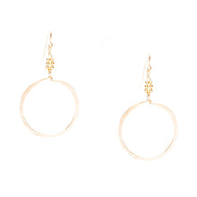 Load image into Gallery viewer, Geometric Gold Hoop Drop Earrings
